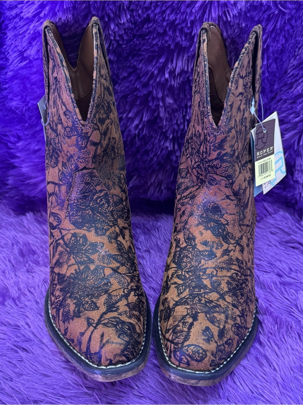 NIB Roper Emma Floral Women's Boots
